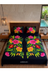 Hand Painted Rayon Bedsheet Set King Size